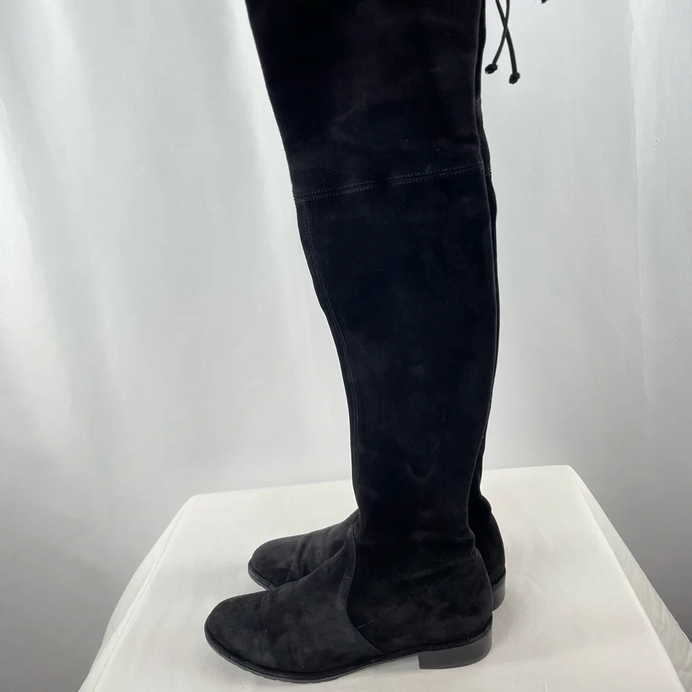 Stuart Weitzman Lowland Suede‎ Over-the-Knee Boots in Black Size 7.5